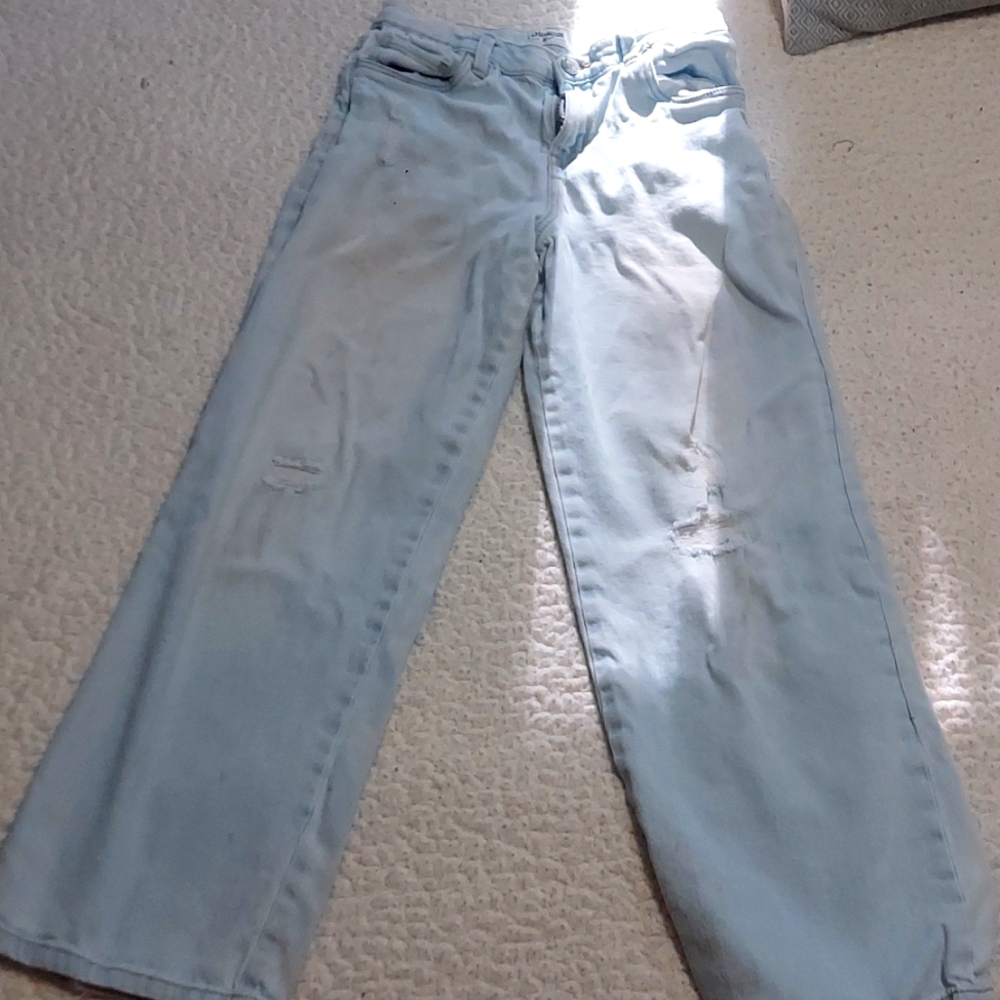 Osh Kosk Bgosh size 12 girls denim jeans, wide leg